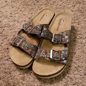 Bobs by Skechers Cute Dog Detail Slides. Size 8.